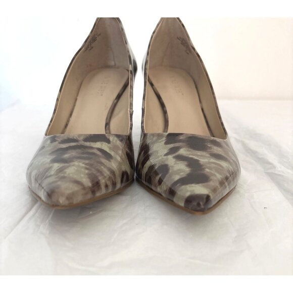 Nine West Leopard Print Patent Kitten Heels Women’s Size 7.5 Y2K Statement Pumps - Picture 7 of 14